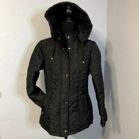Cashew Flower Sherven X. Quilted Lightweight Womens Black Jacket Size 42 / 6 NWT - Picture 2 of 12